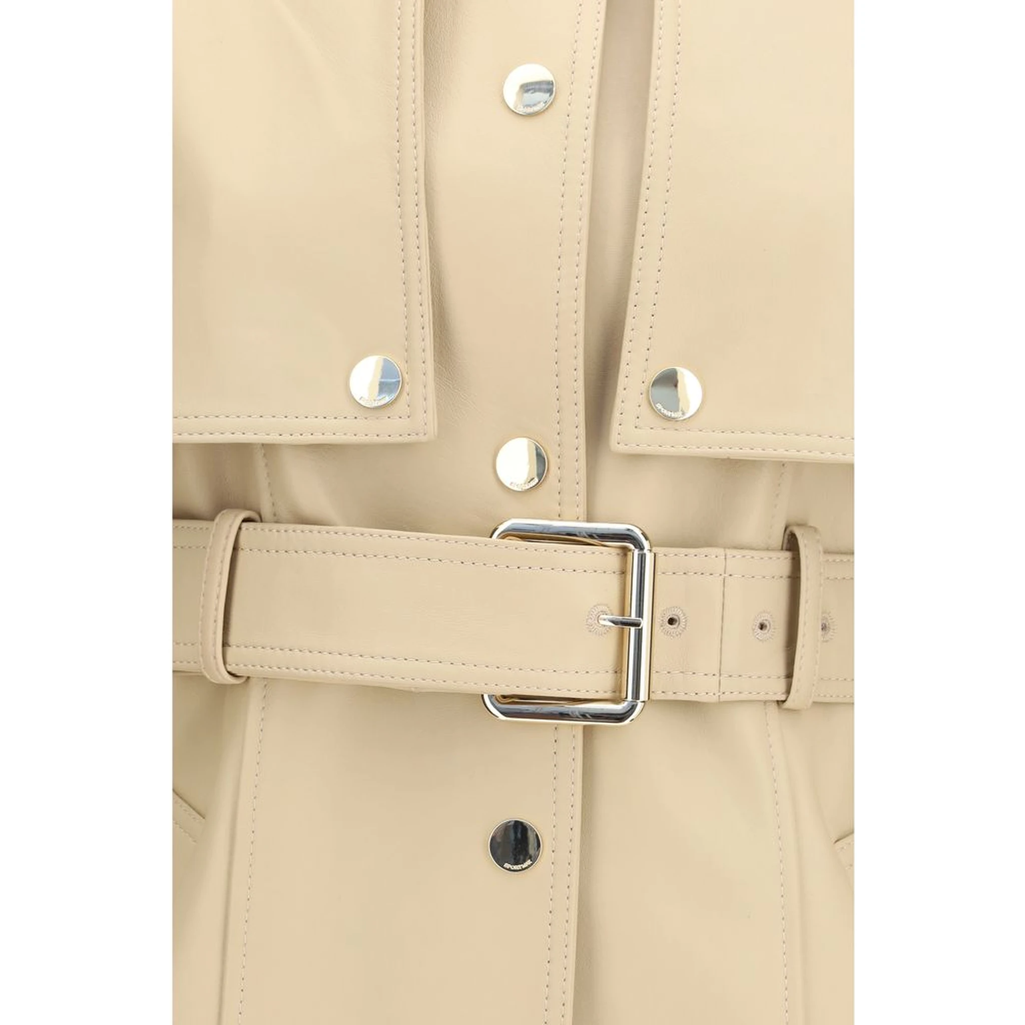 Beige Leather Jacket