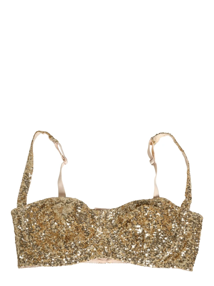 Gold Sequined Semi-Pad Underwire Bra Underwear alternative