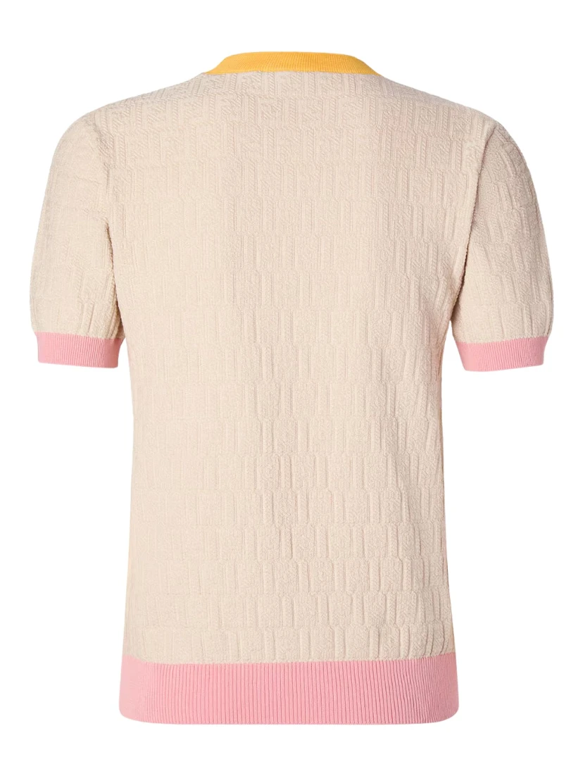 Cotton and silk short sleeves knitwear