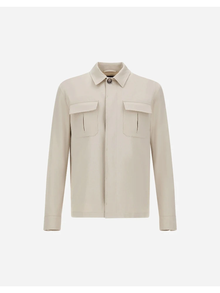 Overshirt jacket in cotton
