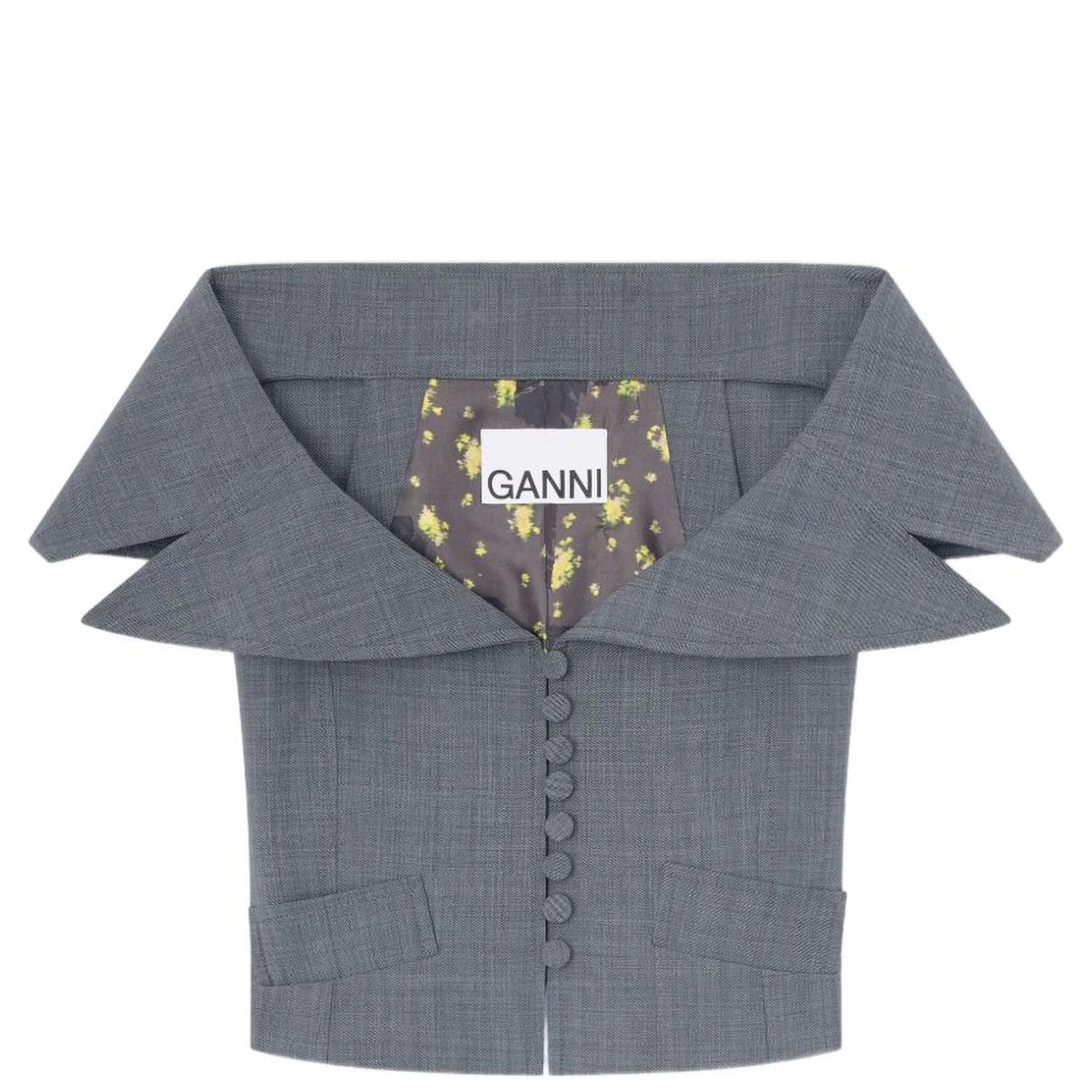 GANNI Top Grey