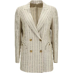 Beige Linen Blazer
