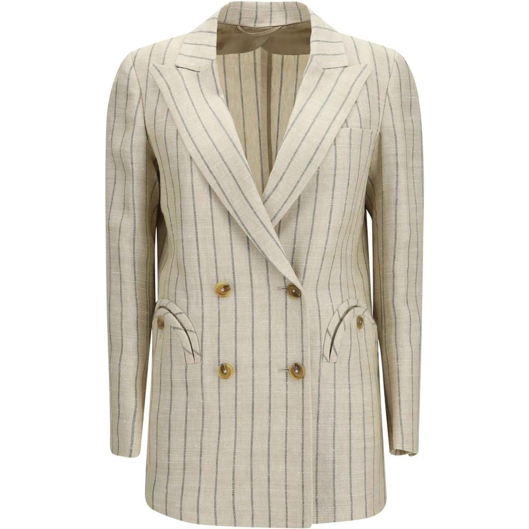 Beige Linen Blazer