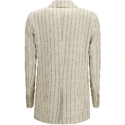 Beige Linen Blazer