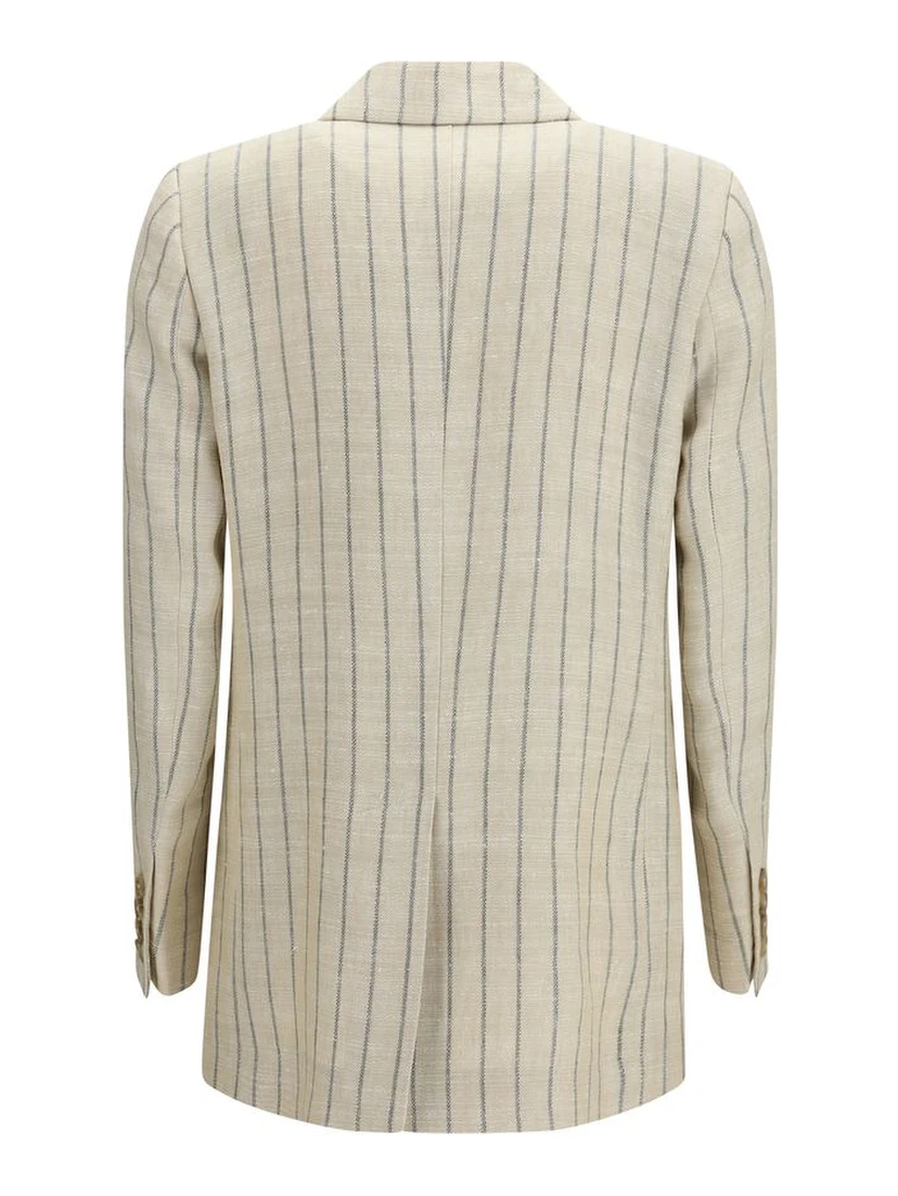 Beige Linen Blazer
