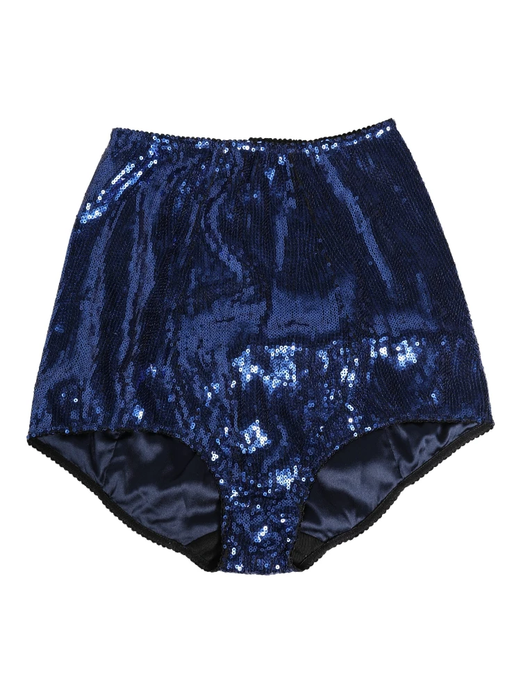 Blue Sequined High Waist Girdle Panty Underwear alternative