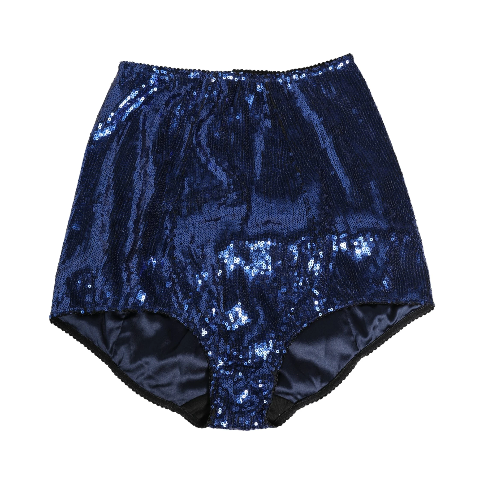 Blue Sequined High Waist Girdle Panty Underwear