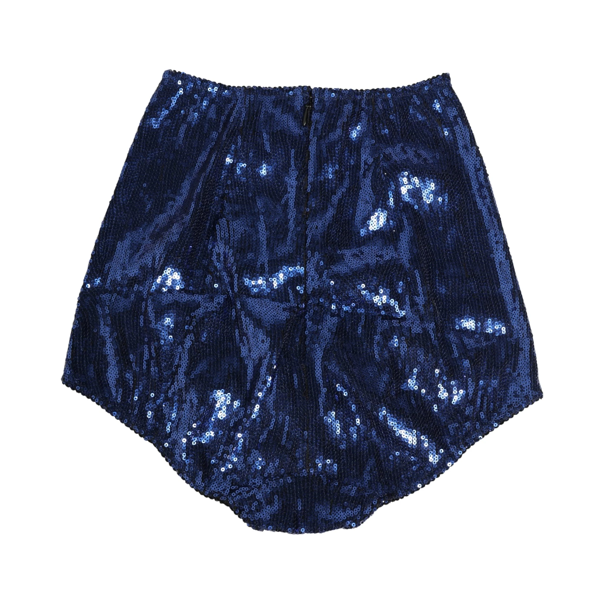 Blue Sequined High Waist Girdle Panty Underwear
