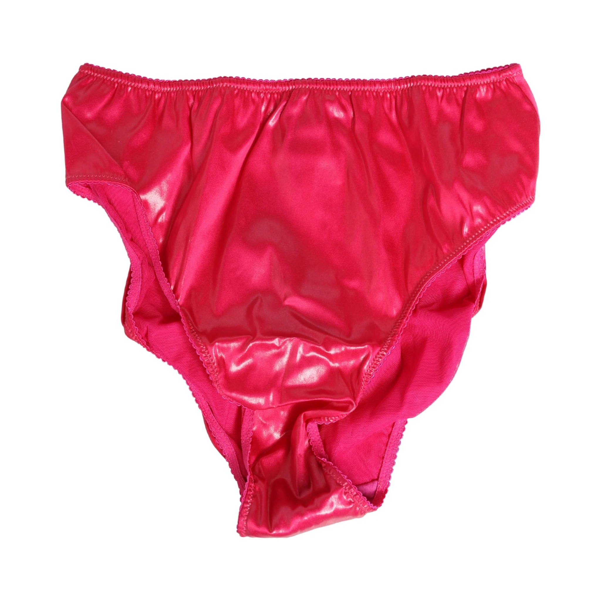 Pink Silk Satin Slip Girdle Panty Underwear