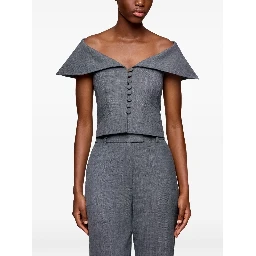 GANNI Top Grey