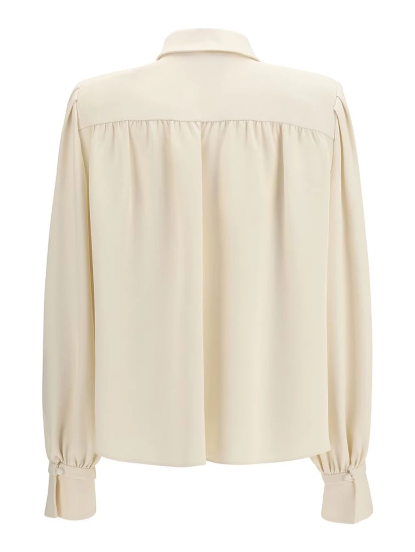 Beige Silk Shirt