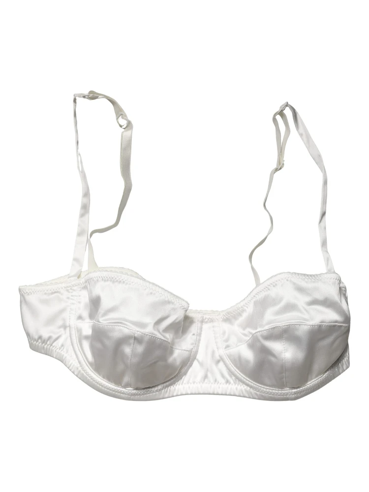 White Semi-Pad Underwire Balconette Underwear alternative
