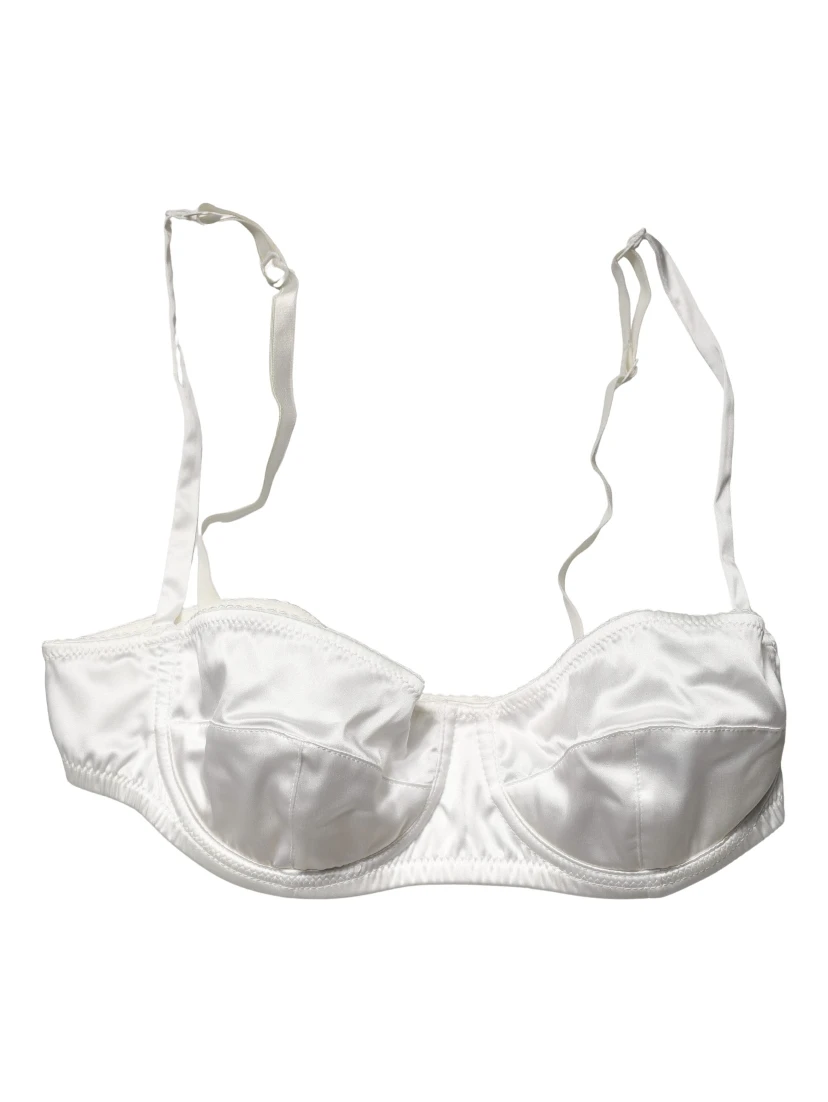 White Semi-Pad Underwire Balconette Underwear
