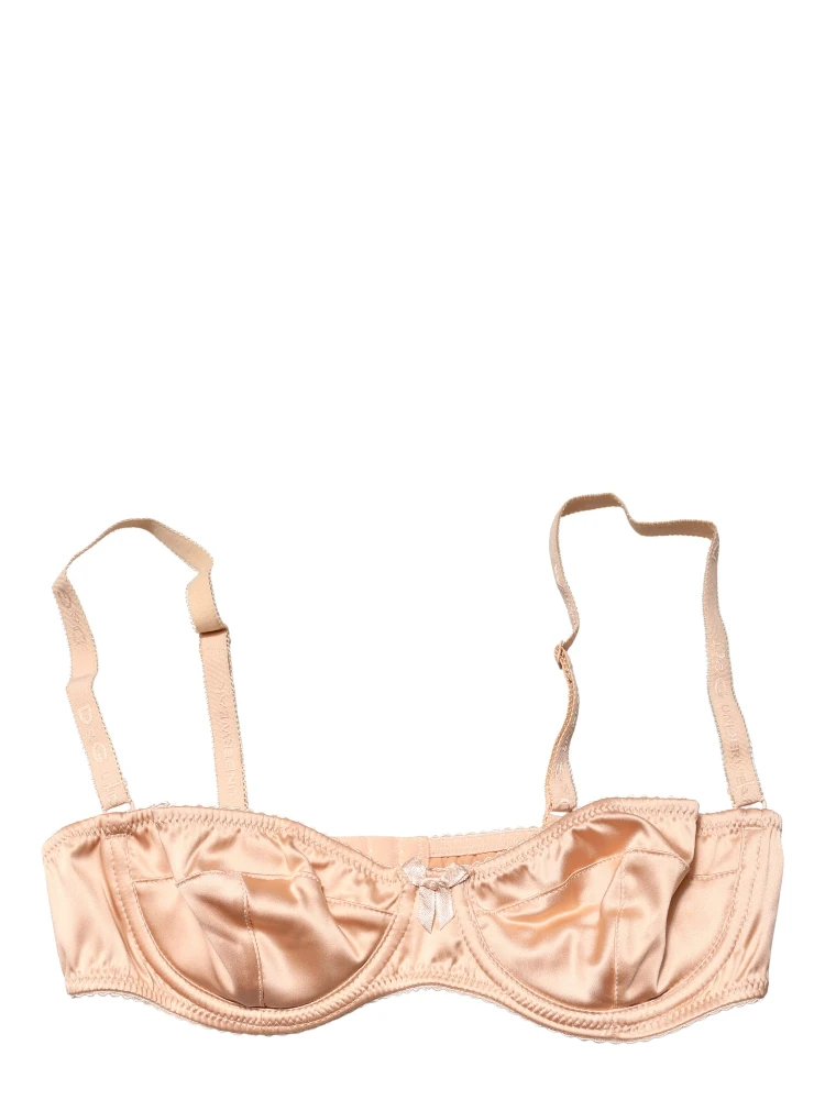 Beige Semi-Pad Underwire Balconette Bra Underwear