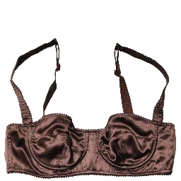 Brown Semi-Pad Underwire Balconette Underwear