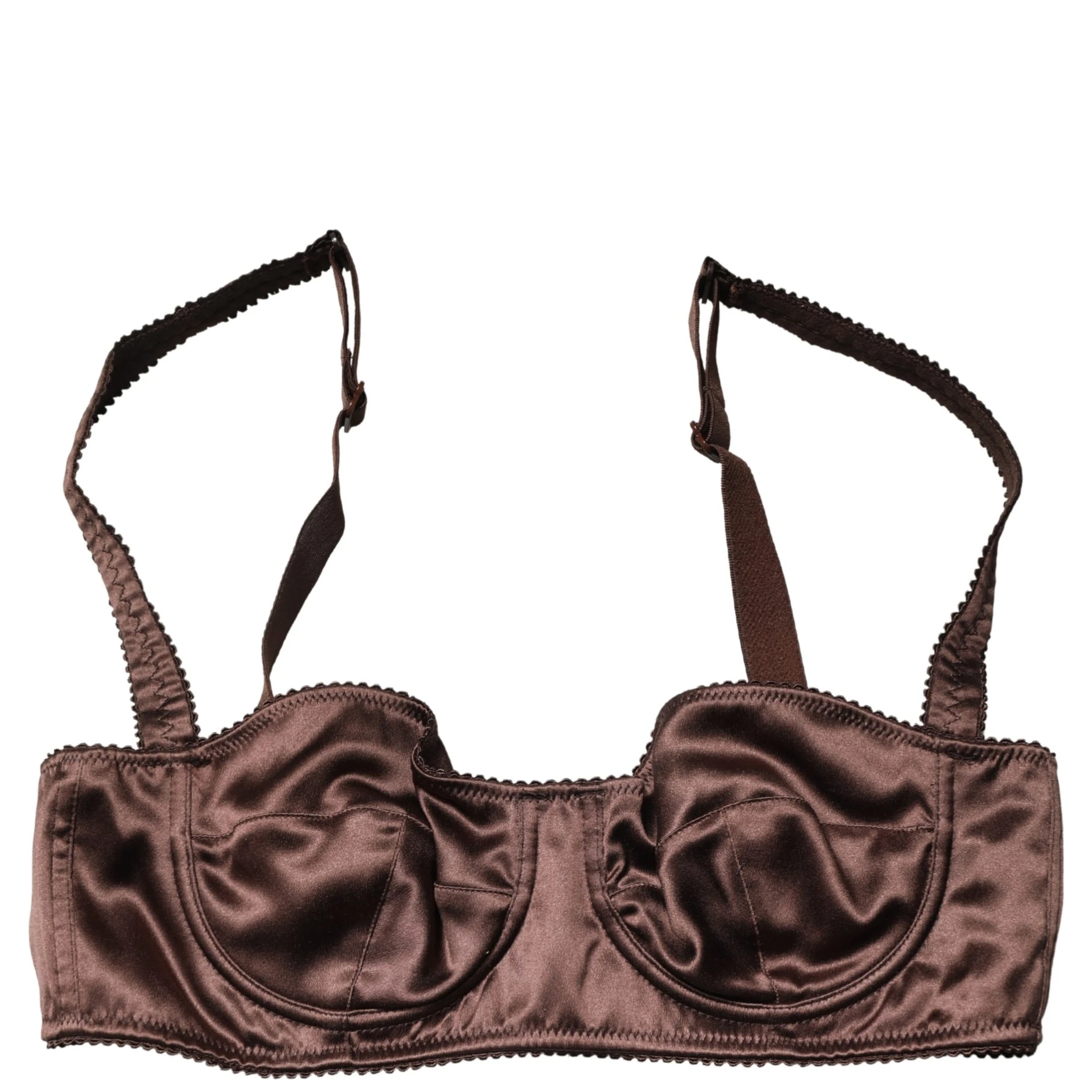 Brown Semi-Pad Underwire Balconette Underwear
