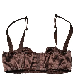 Brown Semi-Pad Underwire Balconette Underwear