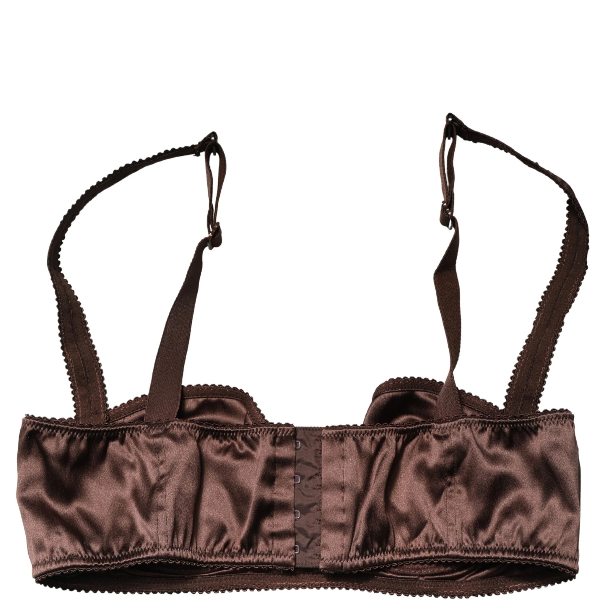 Brown Semi-Pad Underwire Balconette Underwear
