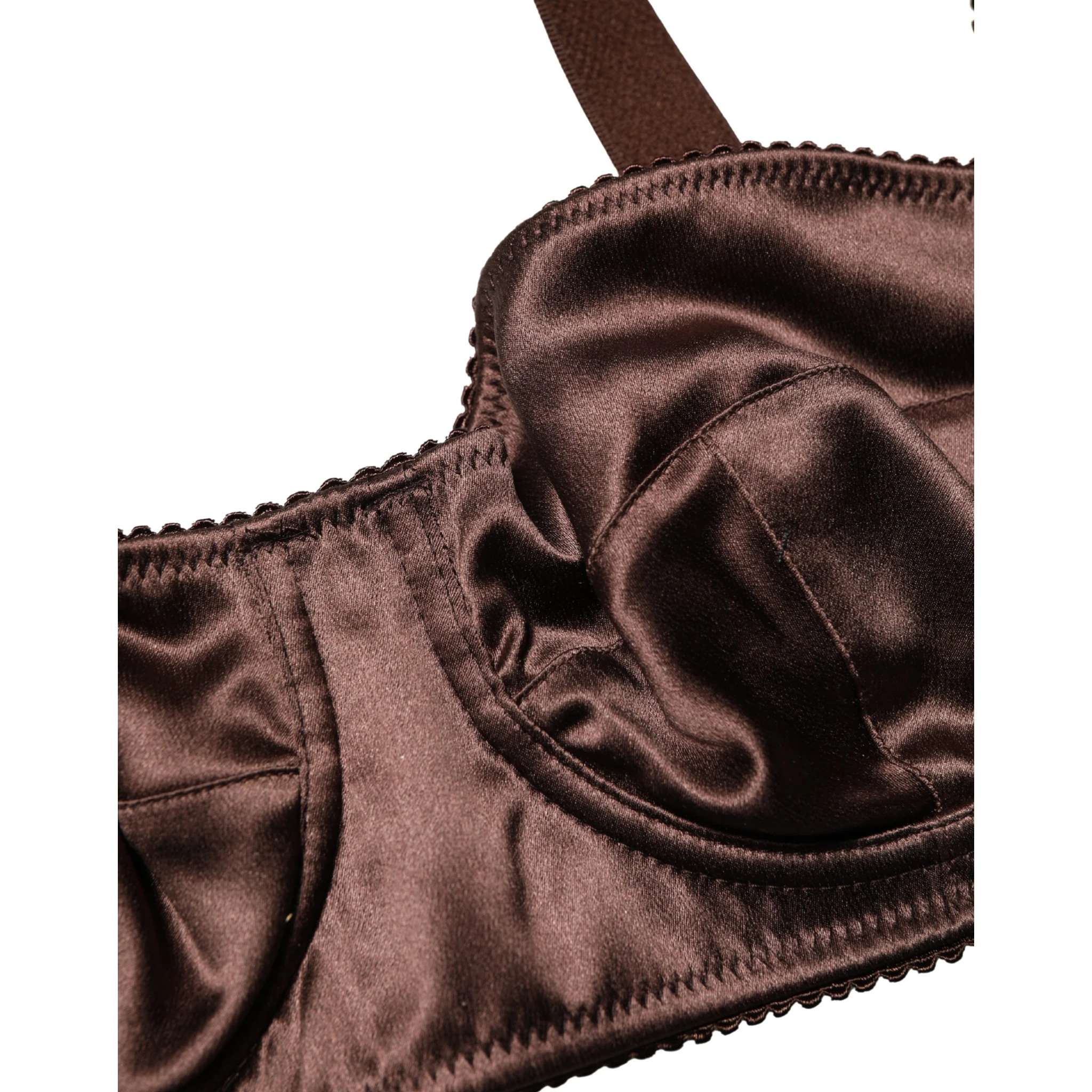 Brown Semi-Pad Underwire Balconette Underwear