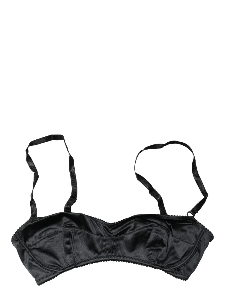 Black Semi-Pad Underwire Balconette Bra Underwear alternative