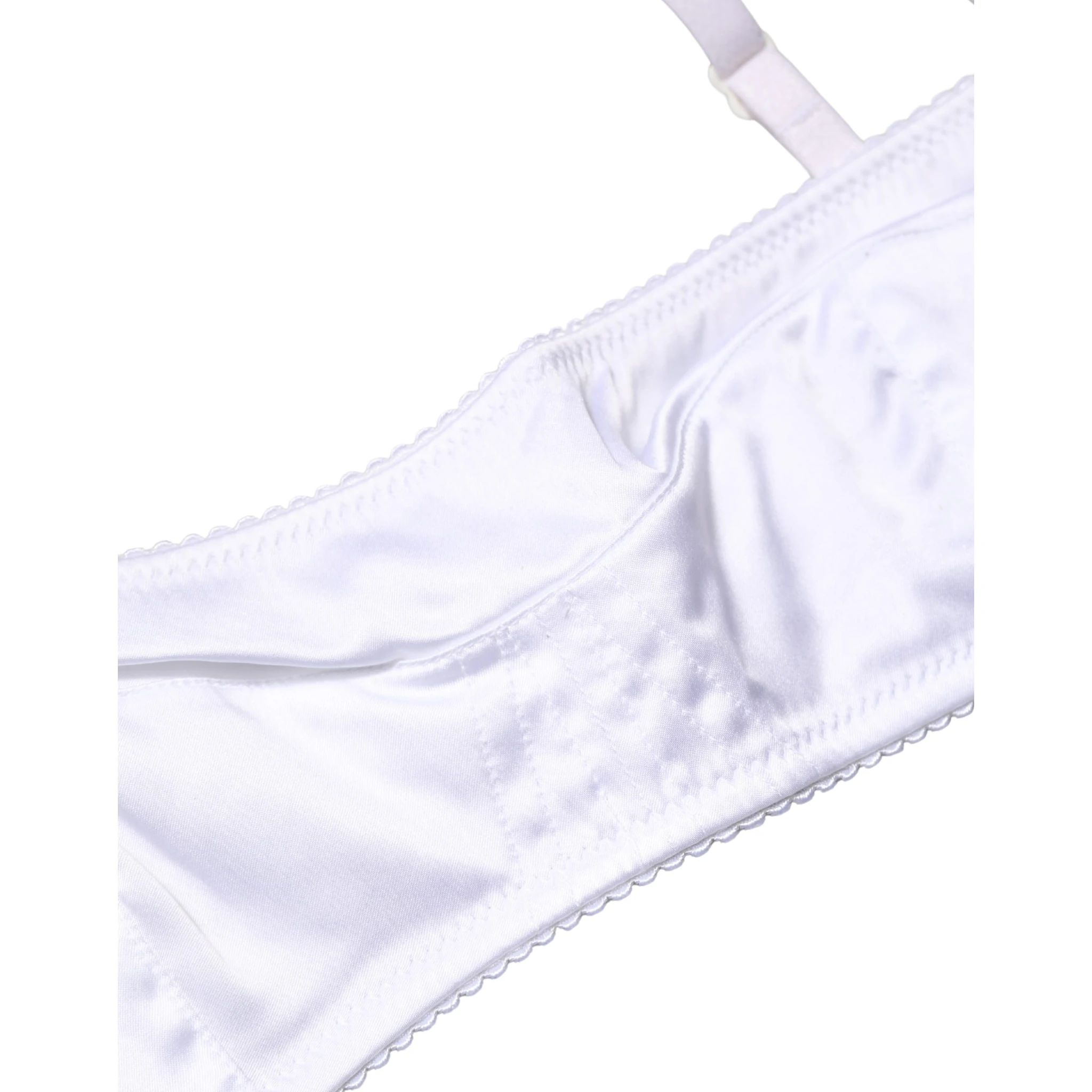 White Semi-Pad Underwire Balconette Bra Underwear