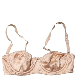 Beige Semi-Pad Underwire Balconette Bra Underwear