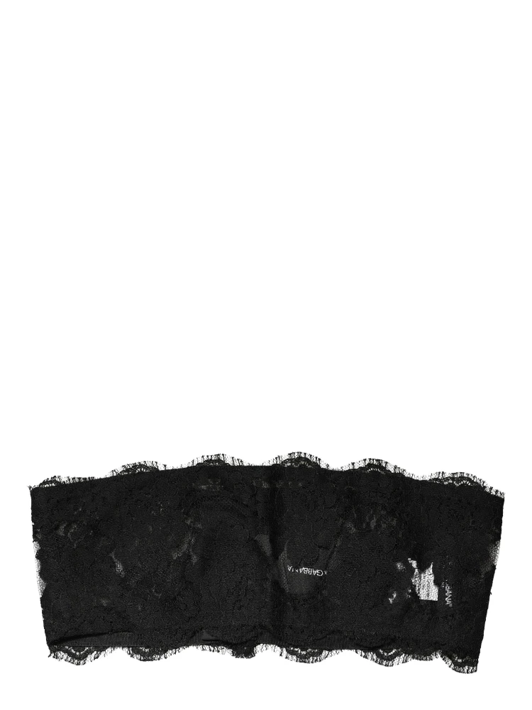Black Lace Bandeau Bra Tube Top Underwear alternative
