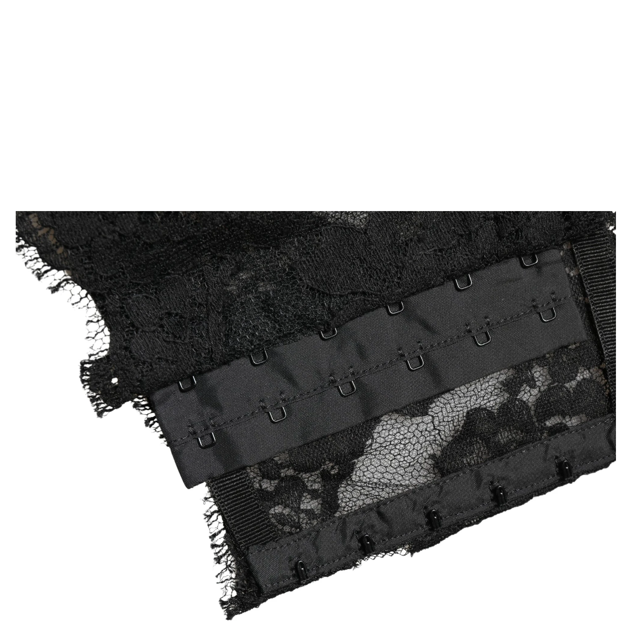 Black Lace Bandeau Bra Tube Top Underwear