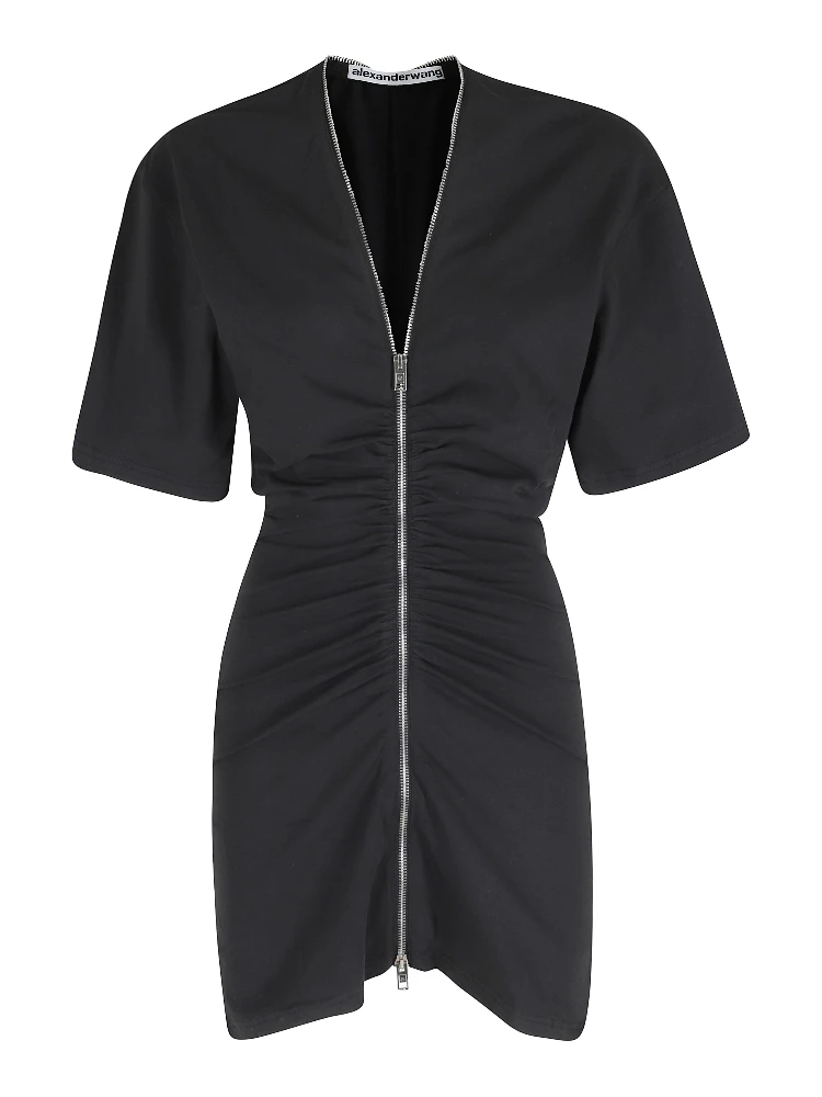 GATHERED T-SHIRT DRESS