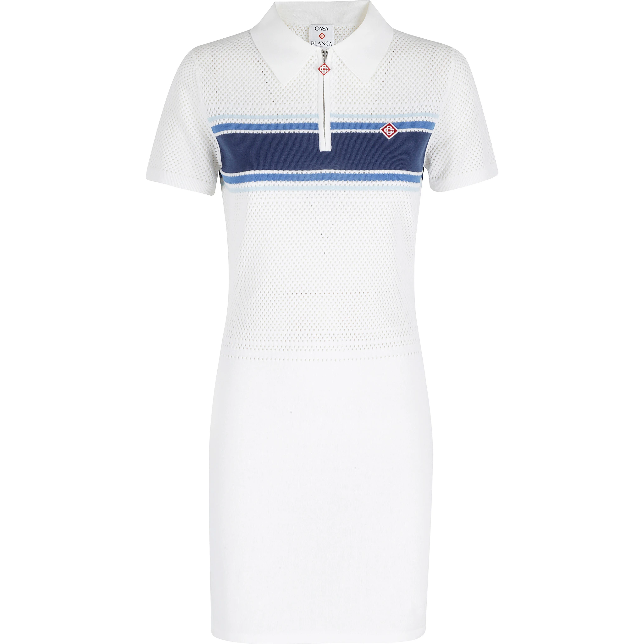 MESH STRIPE JACQUARD DRESS