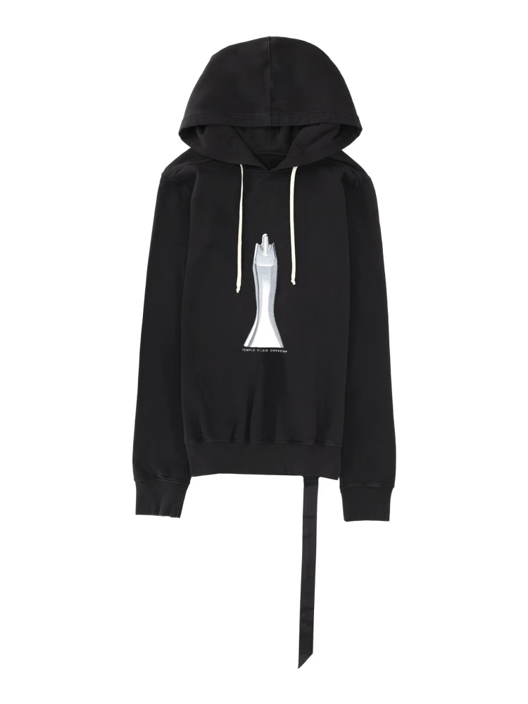 FELPA CON CAPPUCCIO OVERSIZE