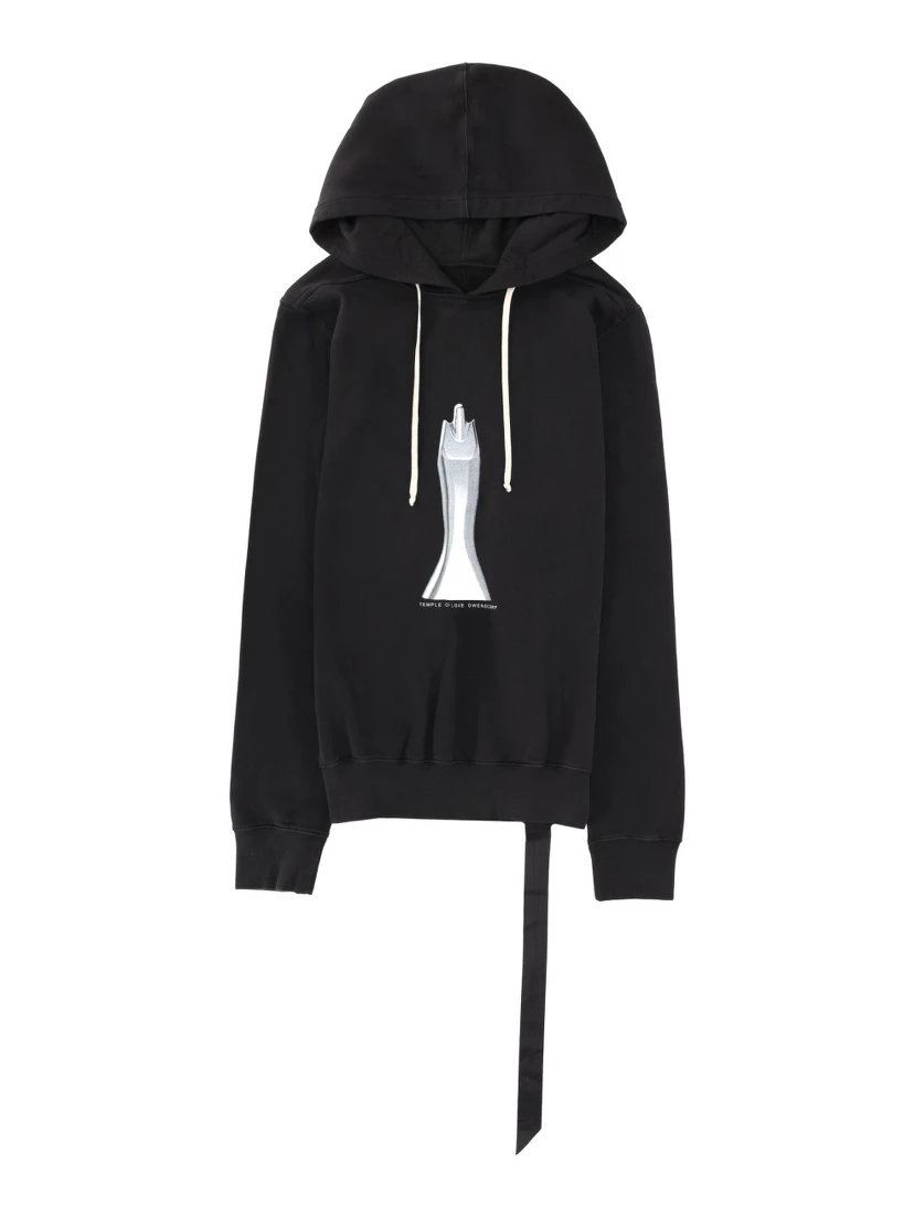 FELPA CON CAPPUCCIO OVERSIZE