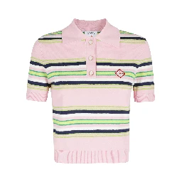 STRIPE FITTED POLO