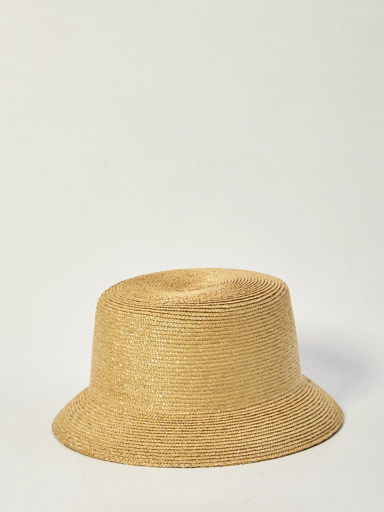 Woven straw fedora hat alternative