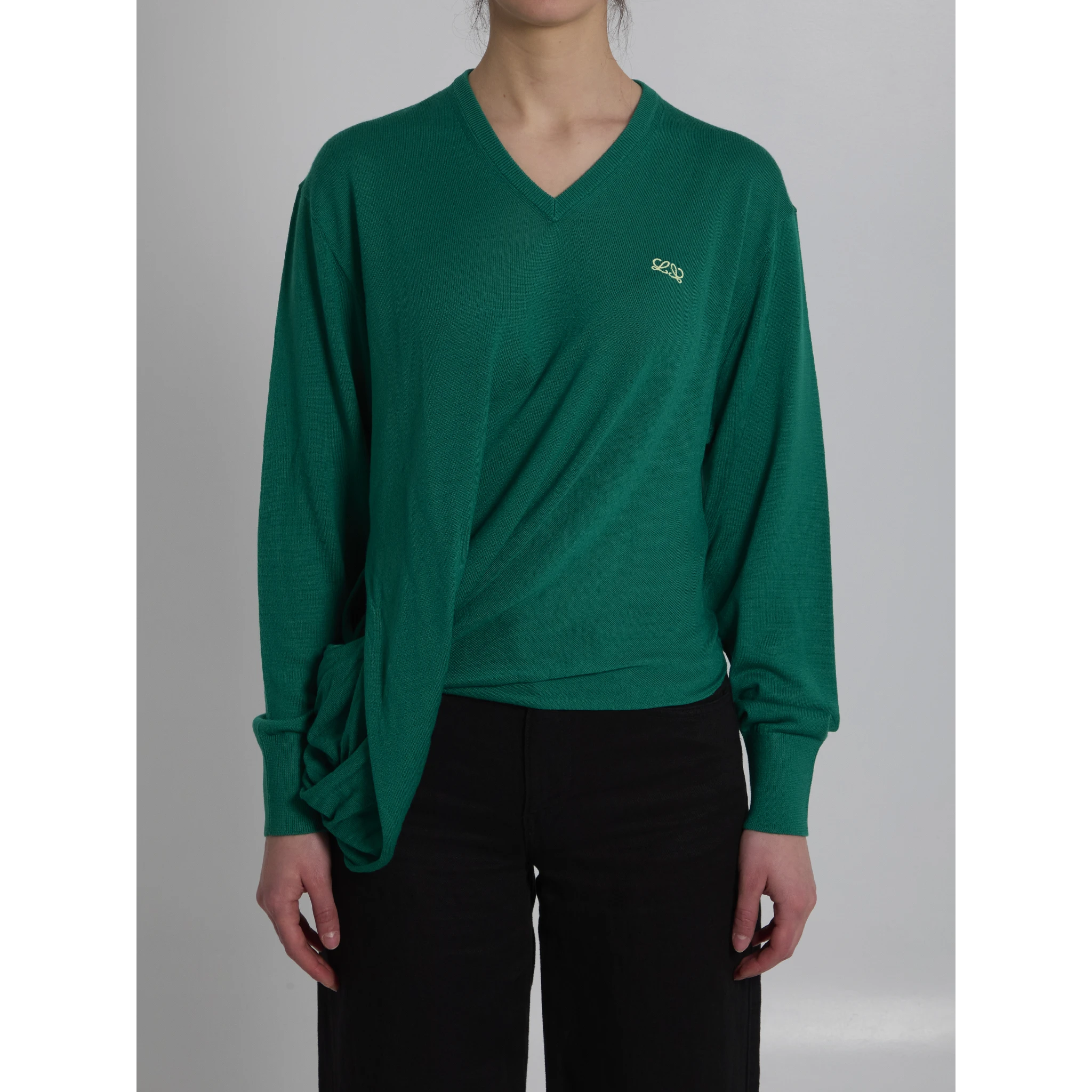 Green wool sweater