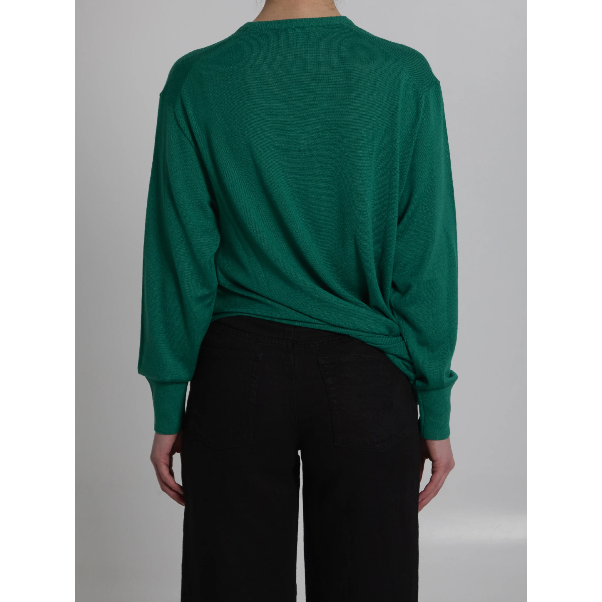Green wool sweater