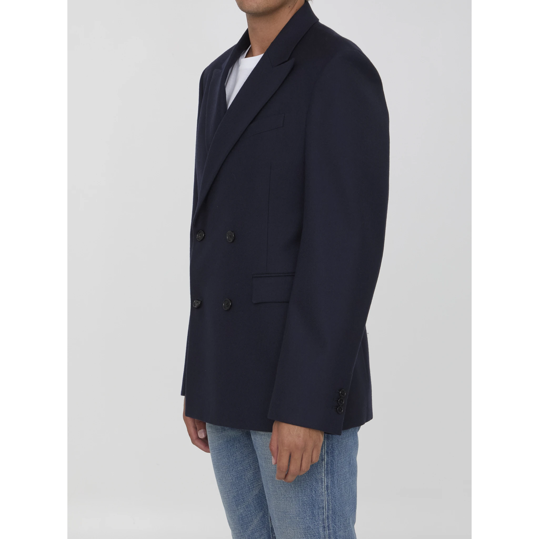 Wool double-breasted jacket