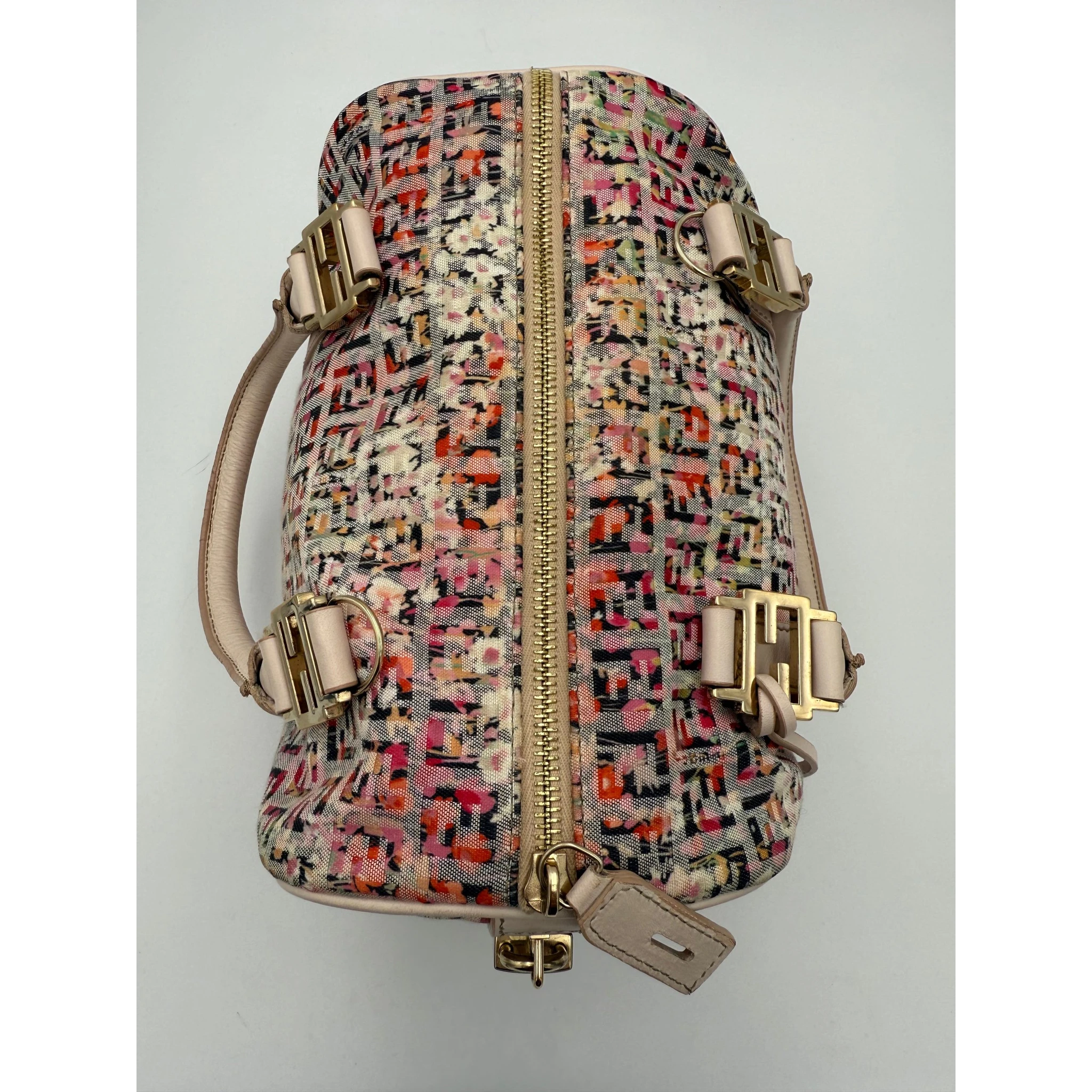 FENDI FF Canvas Fiori Handbag