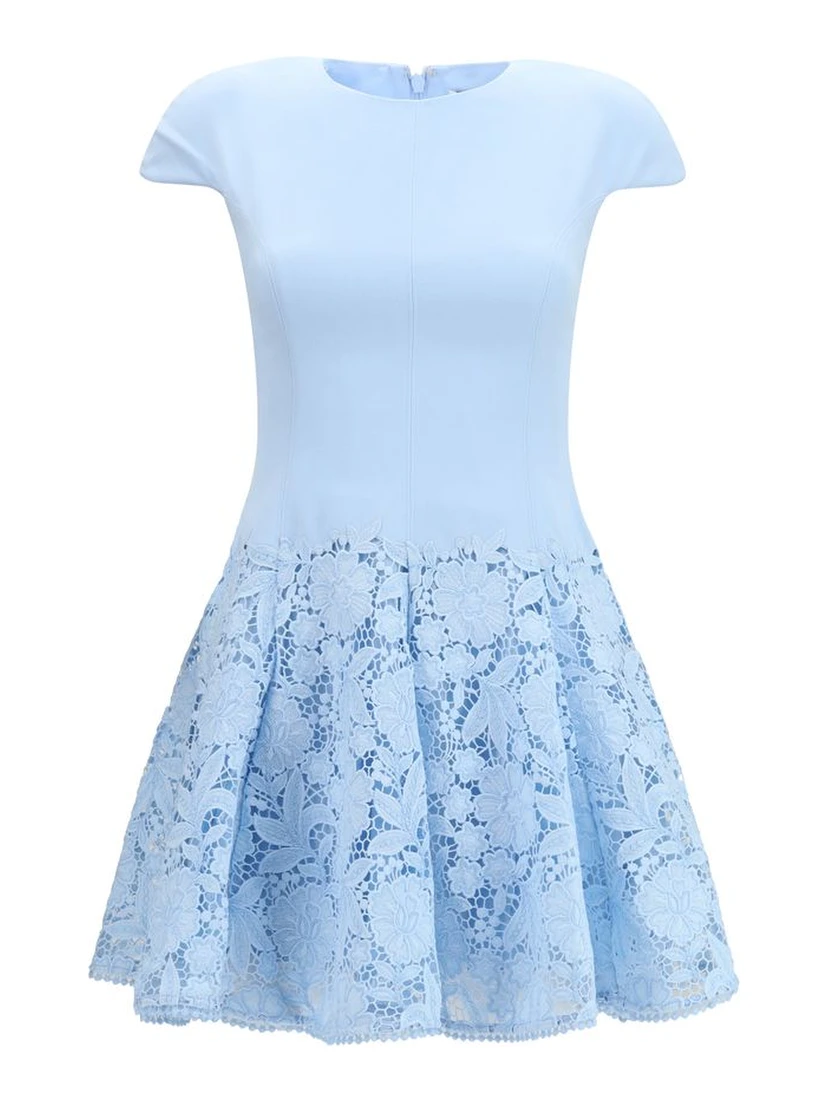 Blue Polyester Casual Dress