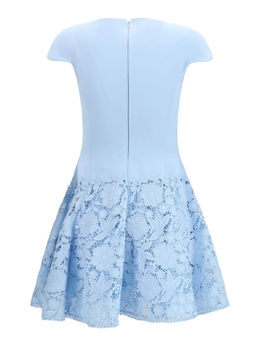 Blue Polyester Casual Dress
