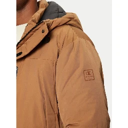 Brown Polyester Parka