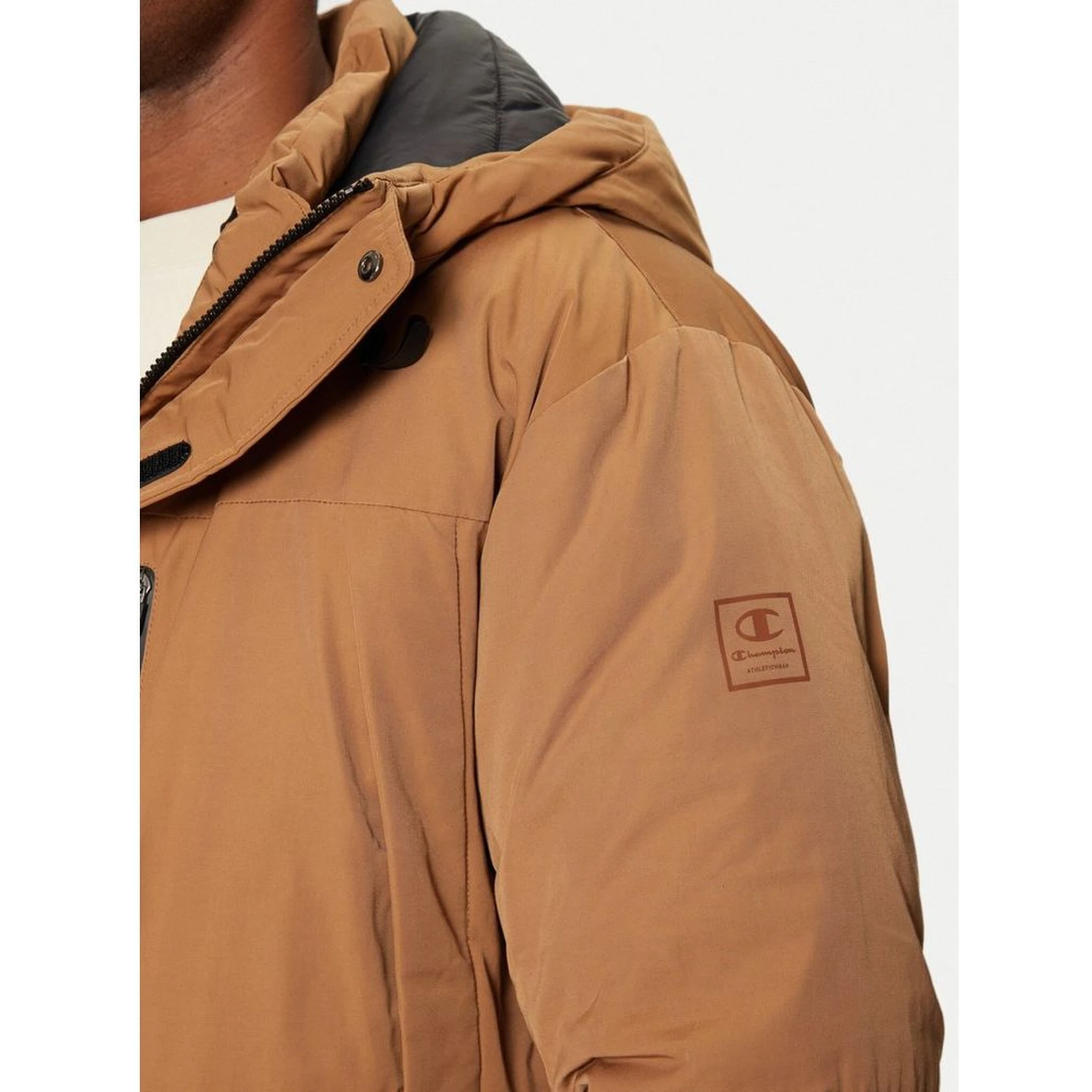 Brown Polyester Parka