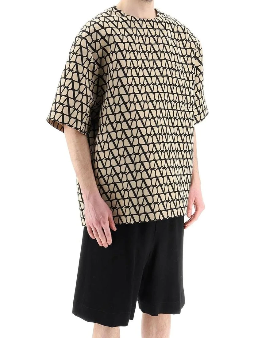 Brown Silk T-Shirt