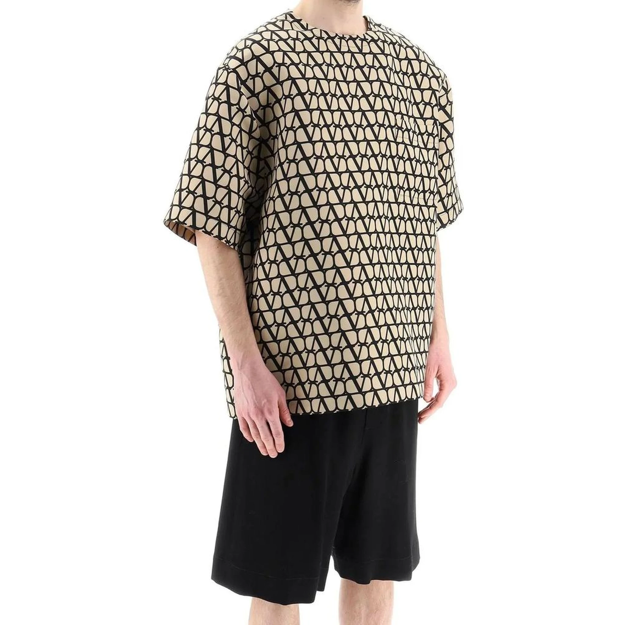 Brown Silk T-Shirt