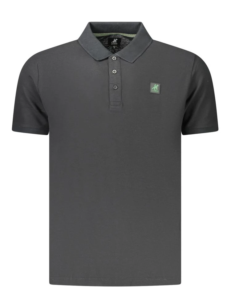 Black Cotton Men's Polo Shirt