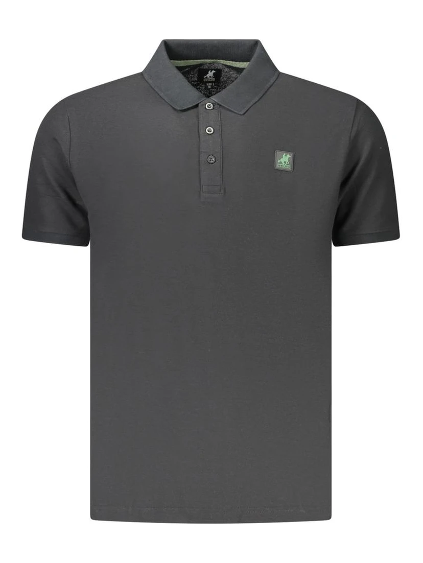 Black Cotton Men's Polo Shirt