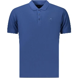 Blue Cotton Polo Shirt
