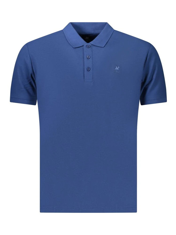 Blue Cotton Polo Shirt