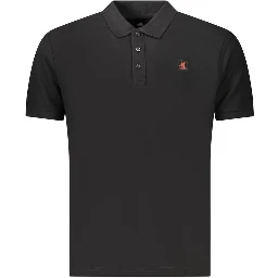Black Cotton Men's Polo Shirt