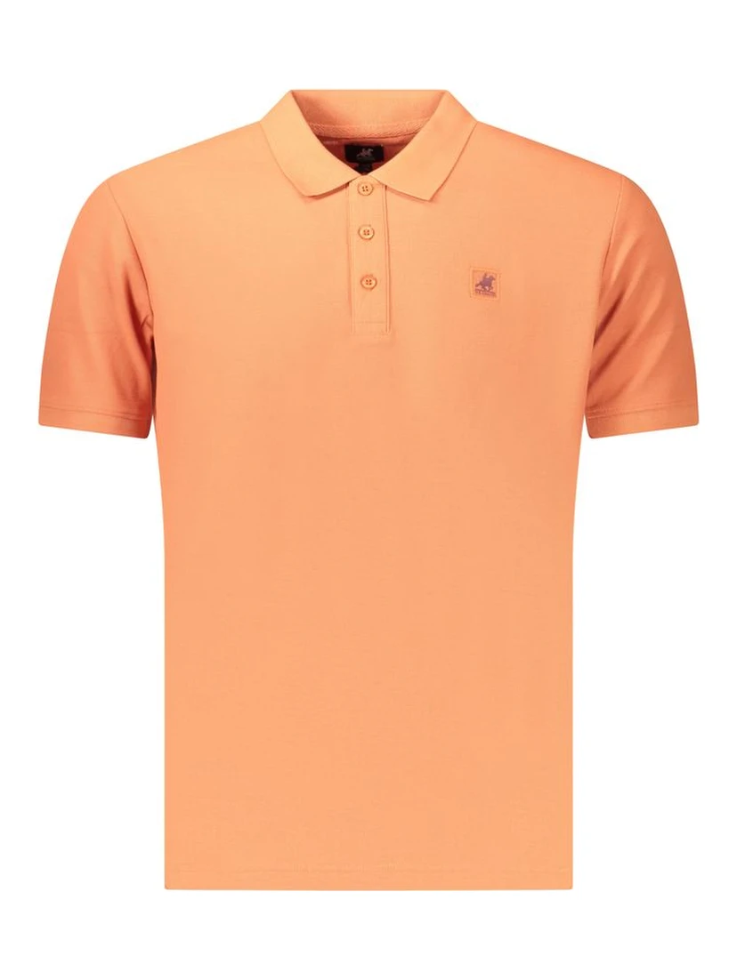 Orange Cotton Men's Polo Shirt